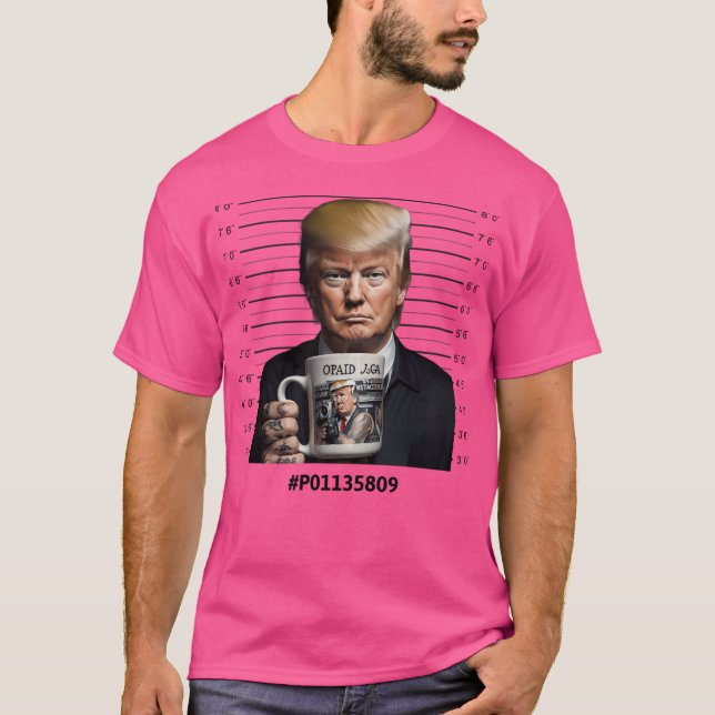 Donald Trump Mugshot T Shirt (Framsida)