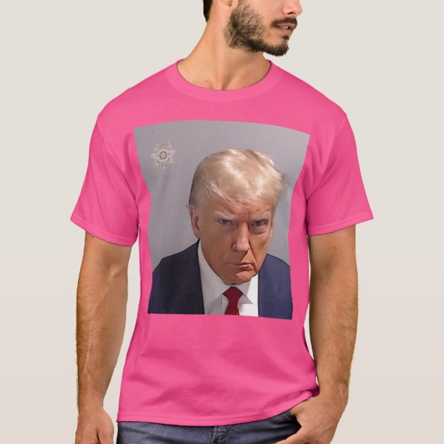 Donald Trump Mugshot T Shirt (Framsida)