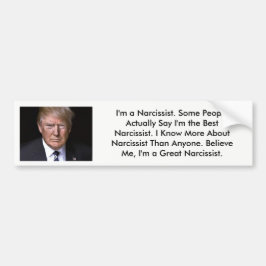 "Donald Trump Narcissist" Anti-Donald trumf Bildekal