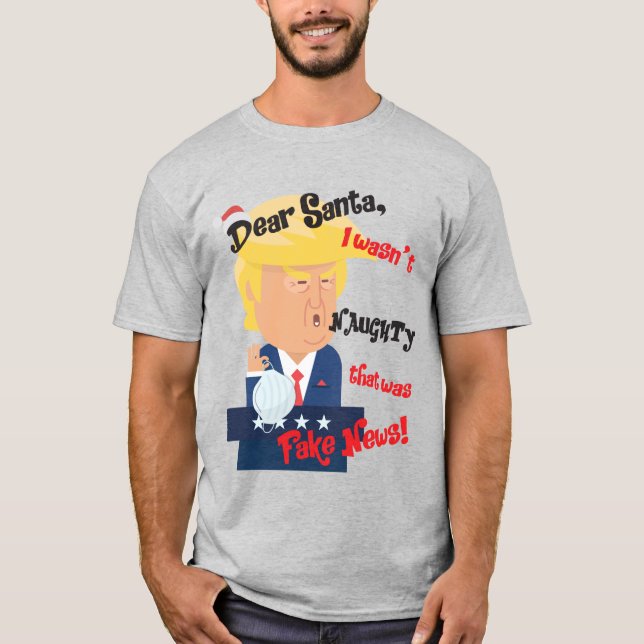 Donald Trump Naught jul Ansikte Mask T Shirt (Framsida)