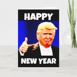 DONALD TRUMP NEW YEARS GREETCard Helgkort