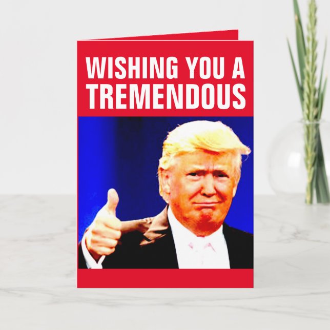 DONALD TRUMP NEW YEARS GREETTE CARDS HELGKORT (Framsida)