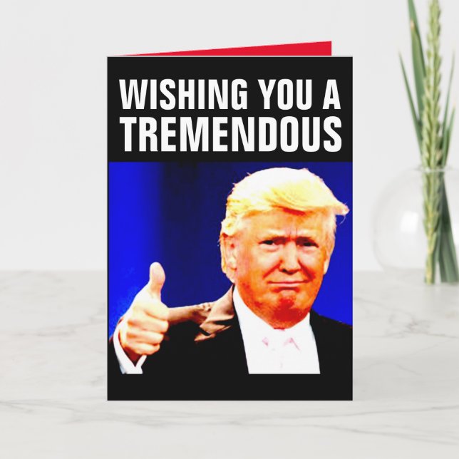 DONALD TRUMP NEW YEARS GREETTE CARDS HELGKORT (Framsida)