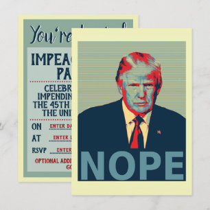 Donald Trump Nope Impeachment Party Inbjudningar