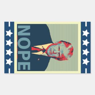 Donald Trump Nope Valection Loser Rektangulärt Klistermärke
