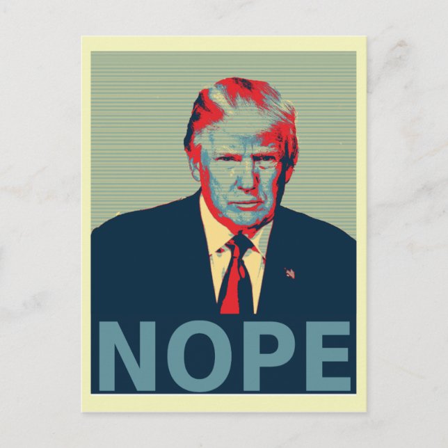 Donald Trump Nope Valection Loser Vykort (Framsida)