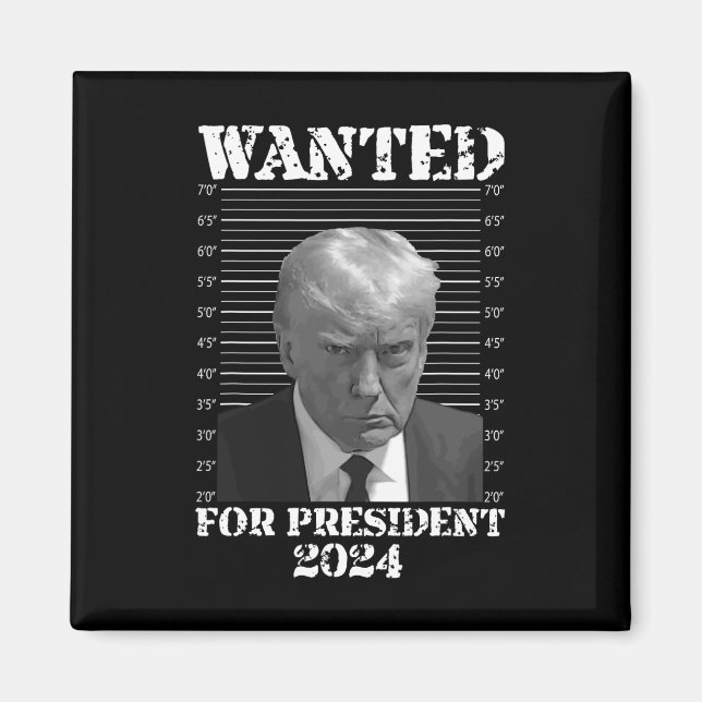 Donald Trump Not Guilty Mugg Shot 2024 ville ha p Magnet (Framsidan)