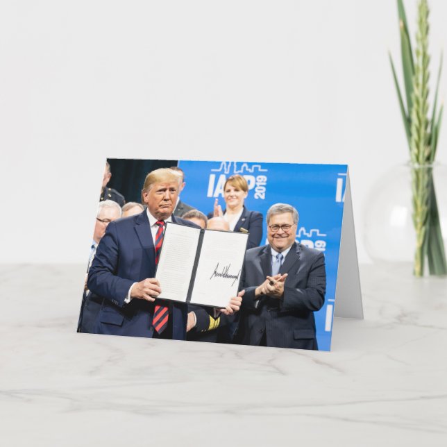 Donald Trump och AG William Barr Kort (Framsida)