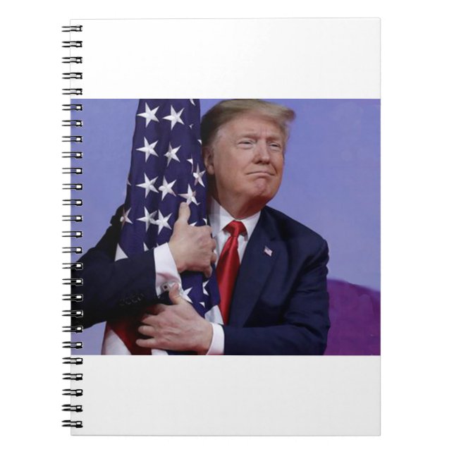 Donald Trump och Flagga Anteckningsbok (Framsidan)
