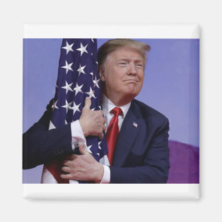 Donald Trump och Flagga Magnet