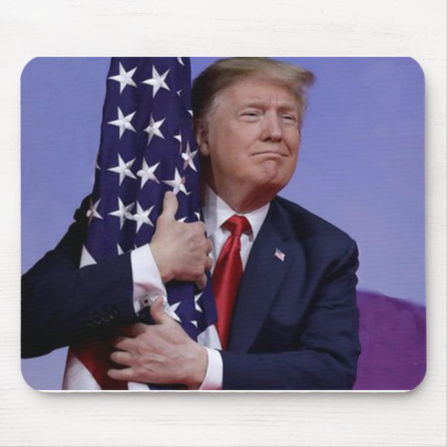 Donald Trump och Flagga Musmatta (Framsidan)