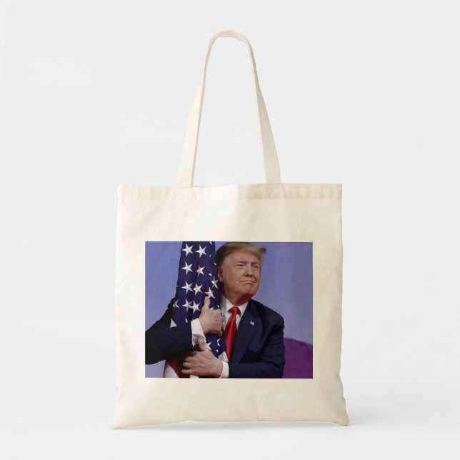 Donald Trump och Flagga Tygkasse (Framsidan)