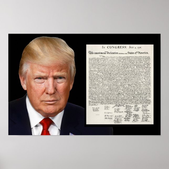 Donald Trump och självständighetsförklaringen Poster (Framsidan)