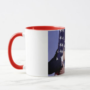 Donald Trump och US Flagga Mugg