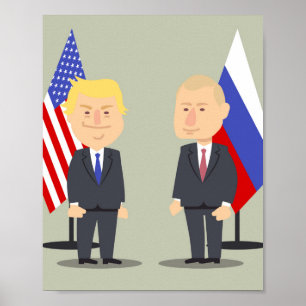 Donald Trump och Vladimir Putin Poster
