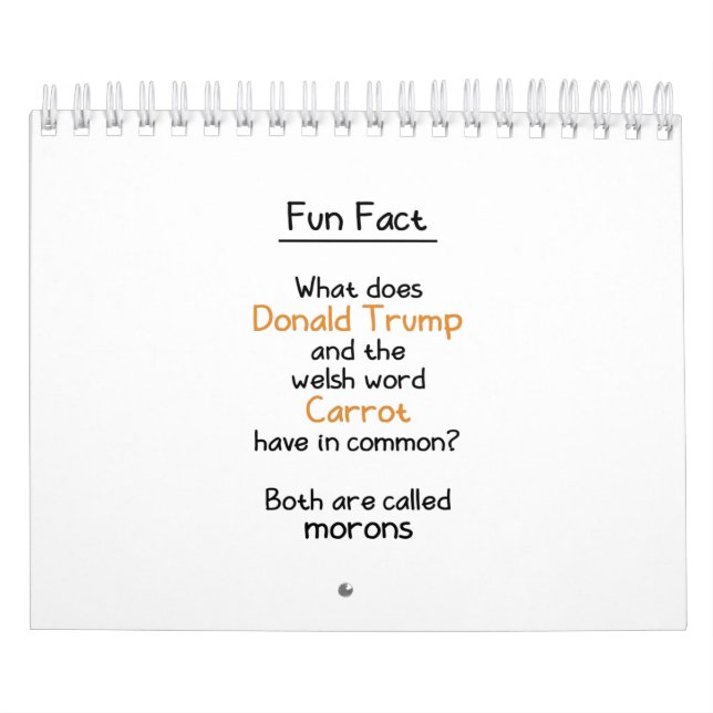 Donald Trump och Welsh Carrot Kalender (Omslag)