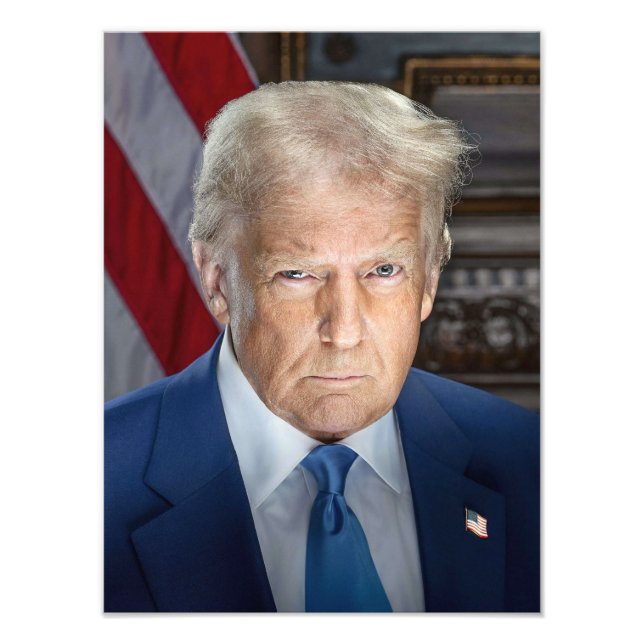 Donald Trump Officiell Porträtt Fototryck (Framsidan)