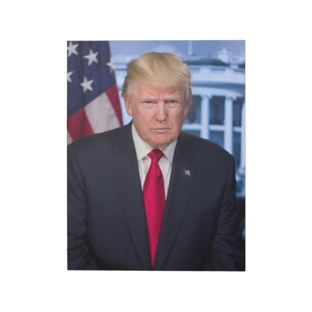 Donald Trump Officiell Presidenten Porträtt Anteckningsblock (Roterad)