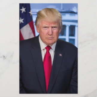 Donald Trump Officiell Presidenten Porträtt Flygblad