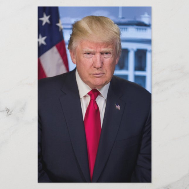 Donald Trump Officiell Presidenten Porträtt Flygblad (Framsidan)
