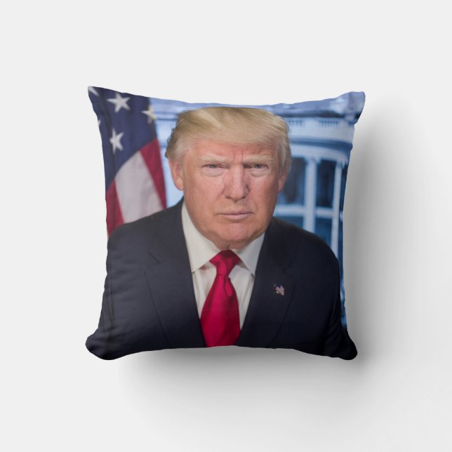 Donald Trump Officiell Presidenten Porträtt Kudde (Framsida)