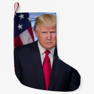 Donald Trump Officiell Presidenten Porträtt Liten Julstrumpa