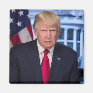 Donald Trump Officiell Presidenten Porträtt Magnet