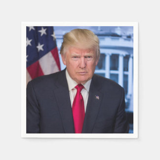 Donald Trump Officiell Presidenten Porträtt Pappersservett