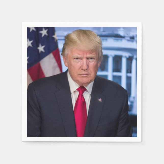 Donald Trump Officiell Presidenten Porträtt Pappersservett (Framsidan)
