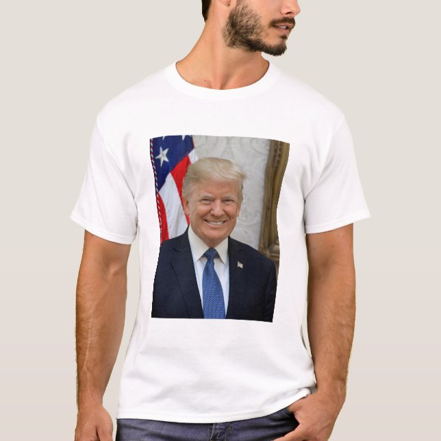 Donald Trump officiellt presidents- porträtt T Shirt (Framsida)