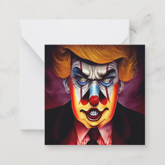 Donald Trump onde clown Anteckningskort (Framsida)