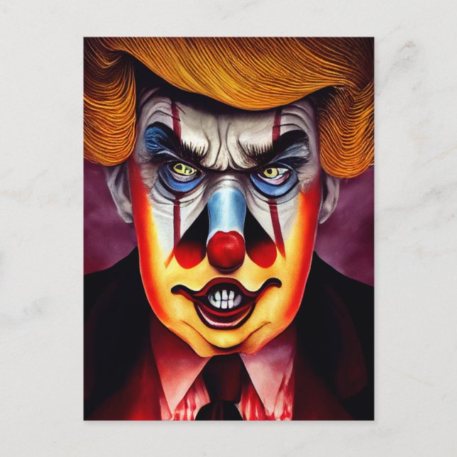 Donald Trump onde clown Vykort (Framsida)