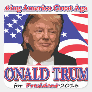 Donald Trump Ordförande Fyrkantigt Klistermärke