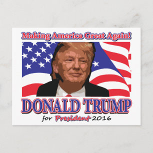 Donald Trump Ordförande Vykort