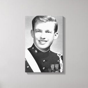 Donald Trump på den New York militärakademin Canvastryck