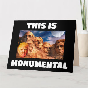 DONALD TRUMP PÅ MOUNT RUSHMORE BIRTHDAY CARD KORT