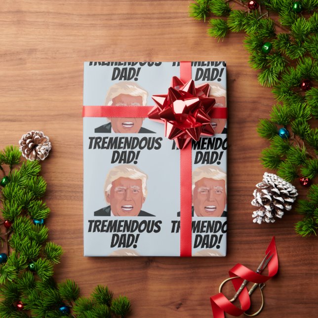 DONALD TRUMP PAPPA FARS DAG Wrapping Papper Presentpapper (Julgåva)