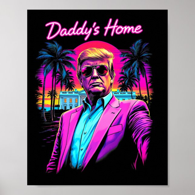 Donald Trump Pappas Hem Roligt Meme Konst  Poster (Framsidan)