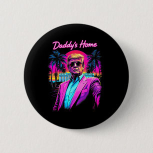 Donald Trump Pappas Hemma Roligt Meme Konst Knapp