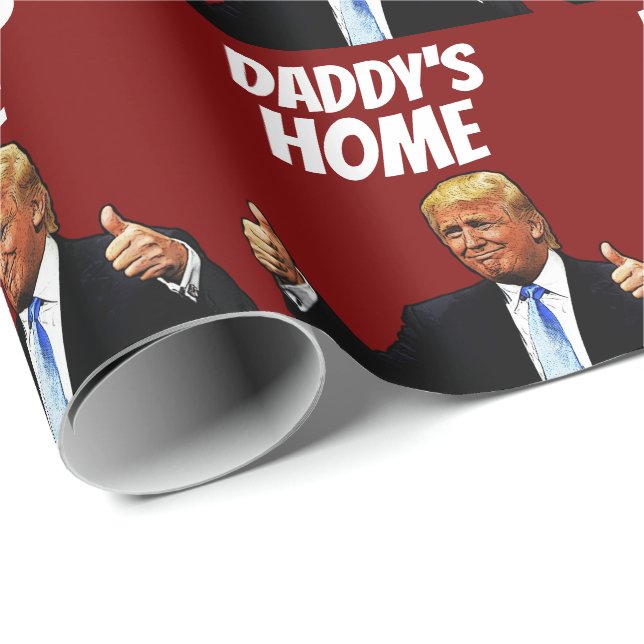 DONALD TRUMP PAPPOR HOME 2024 FUNNY PRESENTPAPPER (Rullad Hörn)