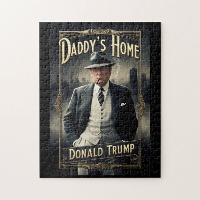 Donald Trump Pappor Home Funny MAGA Movie Poster Pussel (Vertikal)