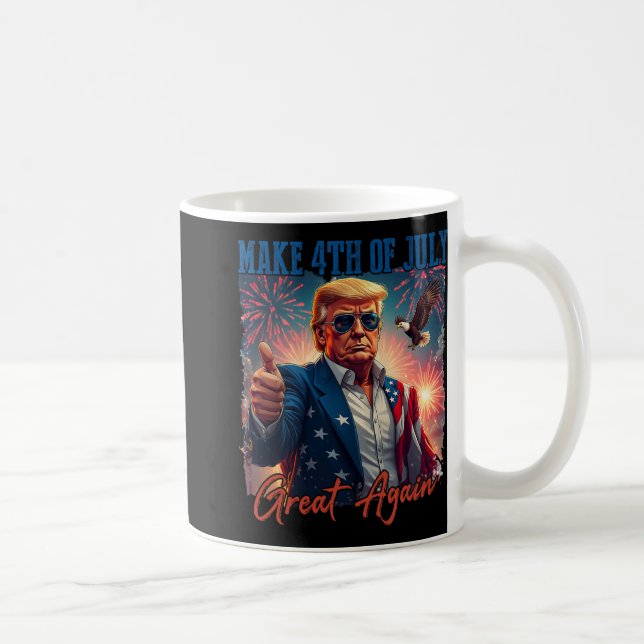 Donald Trump Patriotic Fireworks, 4:e juli G Kaffemugg (Höger)