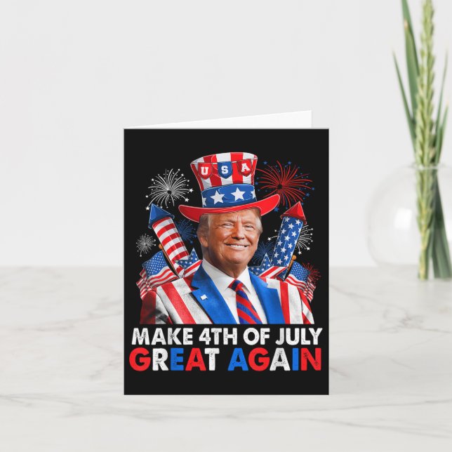 Donald Trump Patriotic Fireworks, 4:e juli G Kort (Framsida)