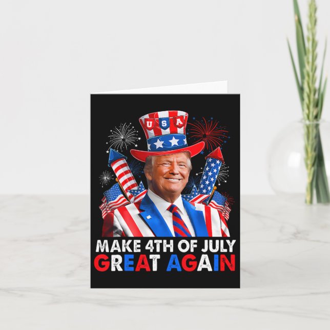 Donald Trump Patriotic Fireworks, 4:e juli G Kort (Framsida)
