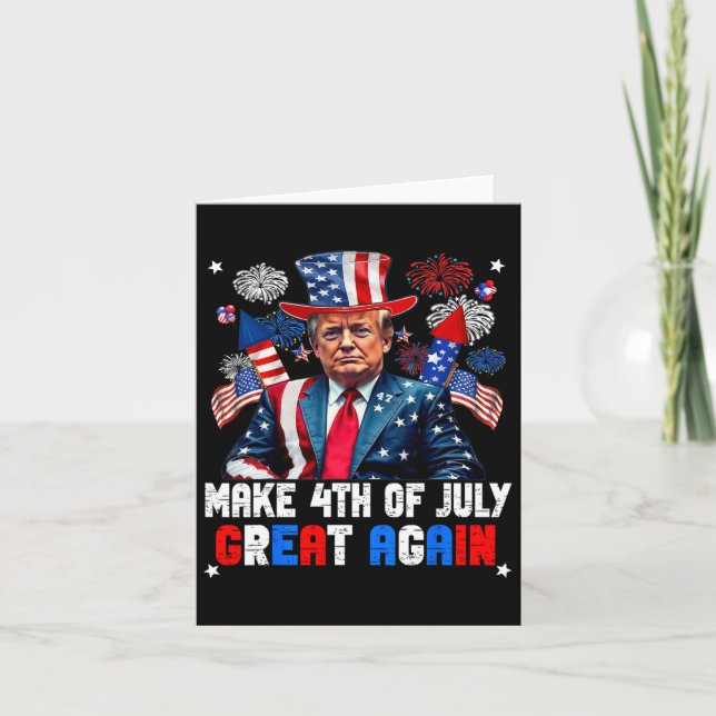 Donald Trump Patriotic Fireworks, 4:e juli G Kort (Framsida)