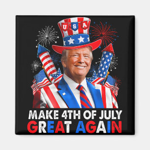 Donald Trump Patriotic Fireworks, 4:e juli G Magnet