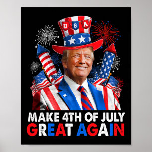 Donald Trump Patriotic Fireworks, 4:e juli G Poster