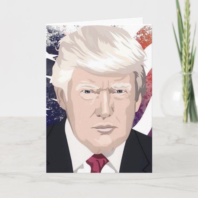 DONALD TRUMP PATRIOTIC FÖDELSEDAGSKORT KORT (Framsida)