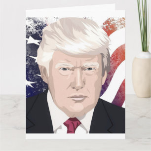 DONALD TRUMP PATRIOTIC OVERSIZED FÖDELSEDAGSKORT KORT