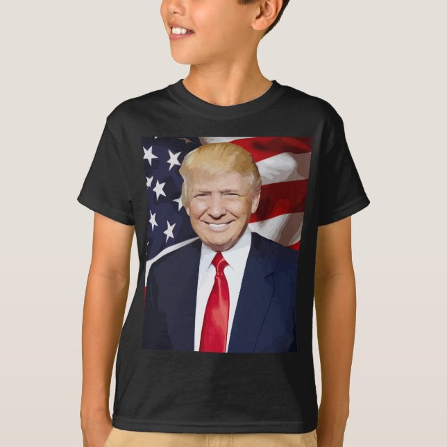 DONALD TRUMP PATRIOTIC T-SHIRTS KIDS TEES (Framsida)